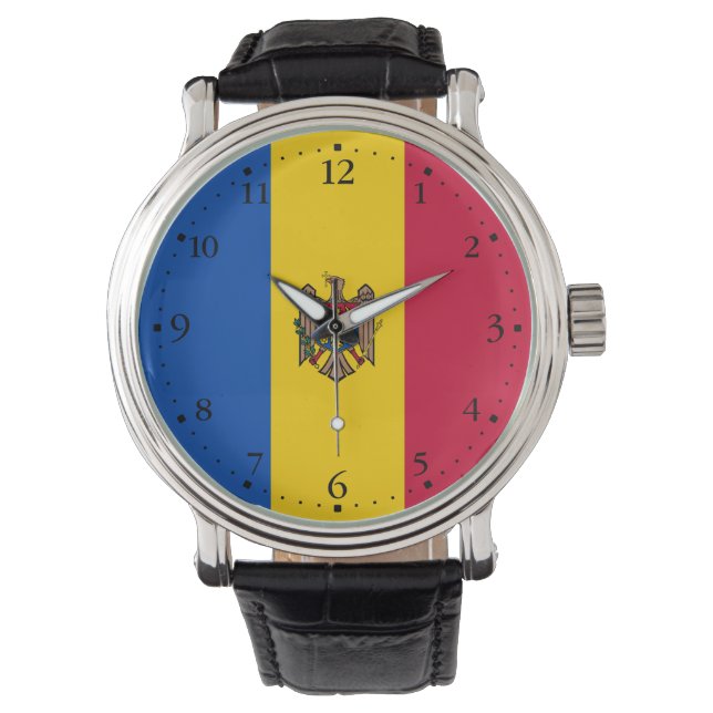 Moldavische vlag horloge (Voorkant)