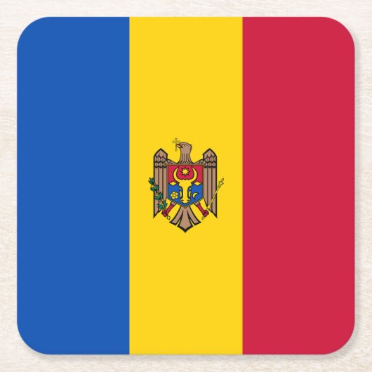 Moldavische vlag kartonnen onderzetters (Voorkant)