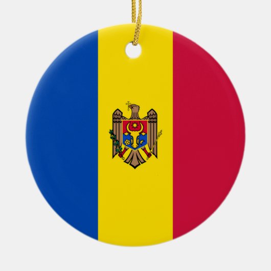 Moldavische vlag keramisch ornament (Voorkant)