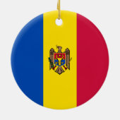 Moldavische vlag keramisch ornament (Achterkant)
