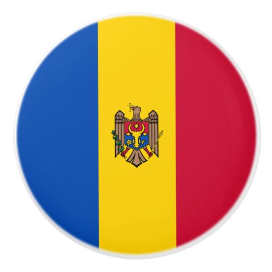 Moldavische vlag keramische knop (Voorkant)