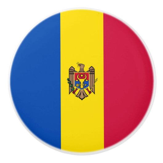 Moldavische vlag keramische knop (Voorkant)