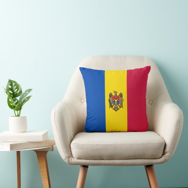 Moldavische vlag kussen (Stoel)