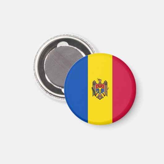 Moldavische vlag magneet (Voorkant / Achterkant)
