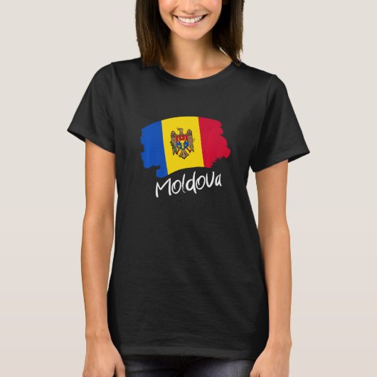 Moldavische vlag Moldavië T-shirt (Voorkant)
