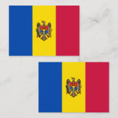 Moldavische vlag notitiekaartje (Voorkant / Achterkant)