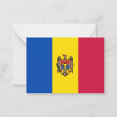 Moldavische vlag notitiekaartje (Achterkant)