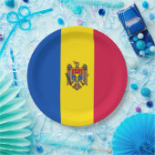 Moldavische vlag papieren bordje (Feest)