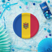 Moldavische vlag papieren bordje (Feest)
