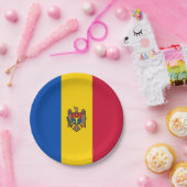 Moldavische vlag papieren bordje (Feest)