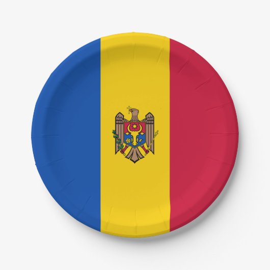 Moldavische vlag papieren bordje (Voorkant)