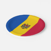 Moldavische vlag papieren bordje (Gekanteld)