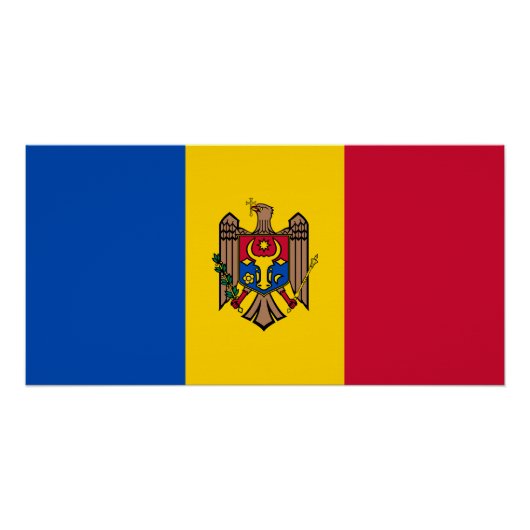 Moldavische vlag perfect poster (Voorkant)