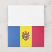 Moldavische vlag plaatskaartje (Buitenkant ongevouwen)