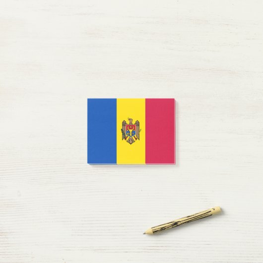 Moldavische vlag post-it® notes (Op bureau)