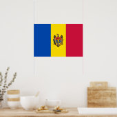 Moldavische vlag poster (Keuken)