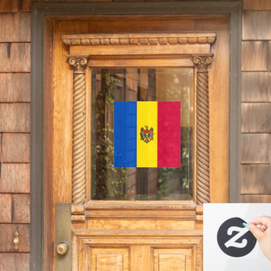 Moldavische vlag raamsticker (Huis Deur)