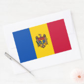 Moldavische vlag rechthoekige sticker (Envelop)