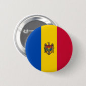 Moldavische vlag ronde button 5,7 cm (Voorkant /achterkant)