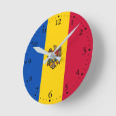 Moldavische vlag ronde klok (Hoek)