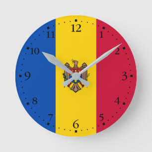 Moldavische vlag ronde klok