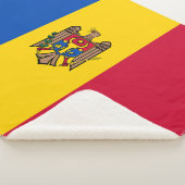 Moldavische vlag sherpa deken (3/4)