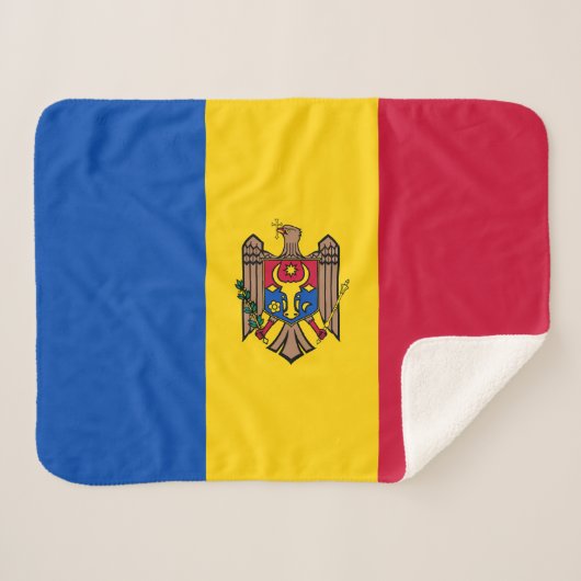 Moldavische vlag sherpa deken (Voorkant (horizontaal))