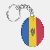 Moldavische vlag sleutelhanger (Voorkant Links)