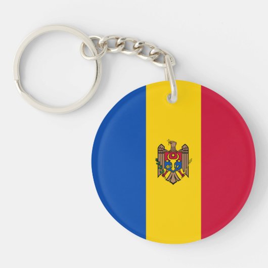 Moldavische vlag sleutelhanger (Voorkant)