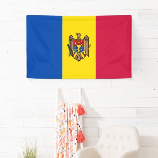 Moldavische vlag spandoek (Insitu)