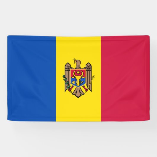 Moldavische vlag spandoek (Horizontaal)