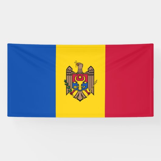 Moldavische vlag spandoek (Horizontaal)