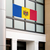 Moldavische vlag spandoek (Buitenkant Gebouw)