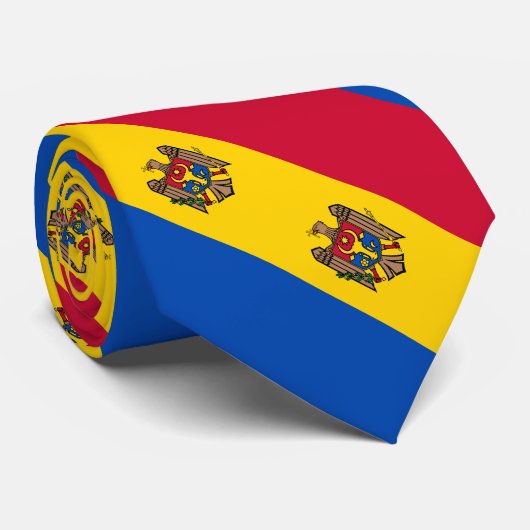 Moldavische vlag stropdas (Opgerold)