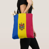 Moldavische vlag tote bag (Dichtbij)