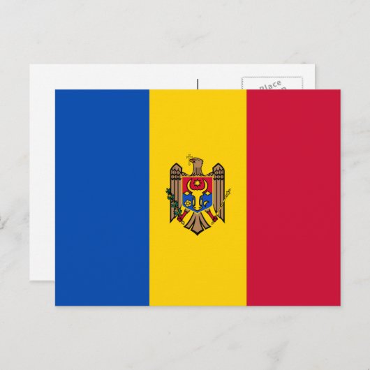 Moldavische vlag, vlag van Moldavië Briefkaart (Voorkant / Achterkant)