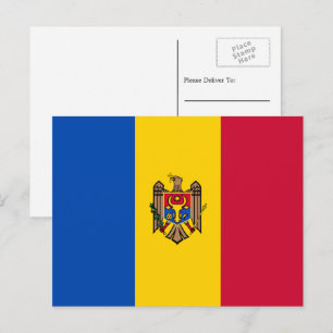 Moldavische vlag, vlag van Moldavië Briefkaart