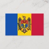 Moldavische vlag & wapen, vlag van Moldavië Visitekaartje (Voorkant)