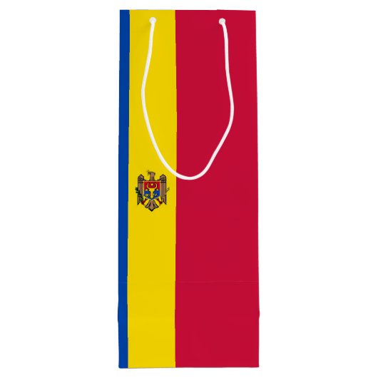 Moldavische vlag wijn cadeautas (Achterkant)