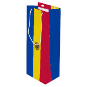 Moldavische vlag wijn cadeautas (Voorkant Gekanteld)