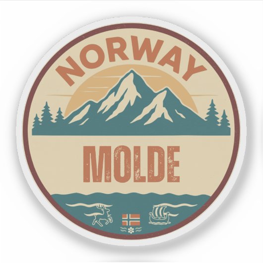 Molde, Noorwegen Norway Sticker (Voorkant)