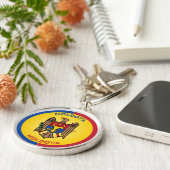 Moldova Erfgoed Embleem Sleutelhanger (Zijkant)
