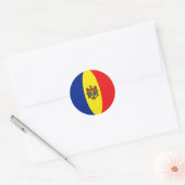 Moldova Fisheye Vlag Sticker (Envelop)