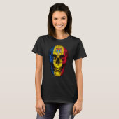 Moldova Flag Skull Moldovan Roots Proud Patriotic T-shirt (Voorkant volledig)