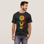 Moldova Flag Skull Moldovan Roots Proud Patriotic T-shirt (Voorkant volledig)