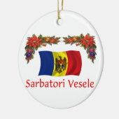 Moldova Kerstmis Keramisch Ornament (Links)