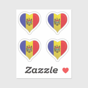 Moldova liefdesvlag trots hart sticker