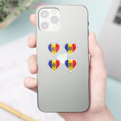 Moldova liefdesvlag trots hart sticker (Telefoon)