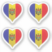 Moldova liefdesvlag trots hart sticker (Voorkant)