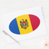 Moldova Ovale Sticker (Envelop)